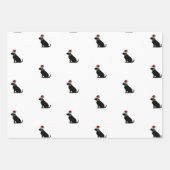 Black Labrador Retriever kerstpatroontest Inpakpapier Vel (Voorkant)
