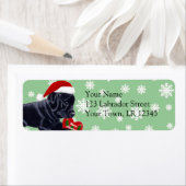 Black Labrador Retriever kerstsnowflake Etiket (Insitu)