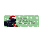 Black Labrador Retriever kerstsnowflake Etiket (Voorkant)