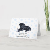 Black Labrador Retriever kerstsnowflake Feestdagen Kaart (Achterkant)