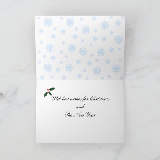 Black Labrador Retriever kerstsnowflake Feestdagen Kaart (Binnen)