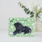 Black Labrador Retriever kerstsnowflake Feestdagenkaart (Staand voorkant)