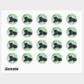Black Labrador Retriever kerstsnowflake Ronde Sticker (Vel)
