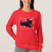 Black Labrador Retriever kerstsnowflake T-shirt (Voorkant)