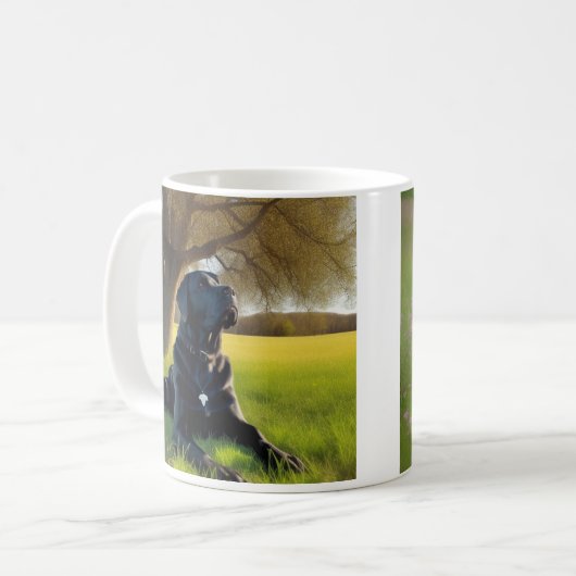 Black Labrador Retriever Koffiemok (Voorkant links)