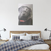 "Black Labrador Retriever" - Kooltekening Canvas Afdruk (Insitu (Slaapkamer))