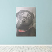 "Black Labrador Retriever" - Kooltekening Canvas Afdruk (Insitu (Houten vloer))