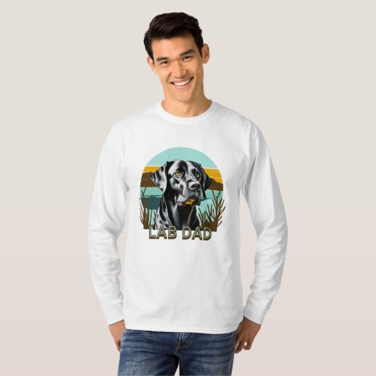 Black Labrador Retriever | Lab Pap T-shirt (Voorkant volledig)