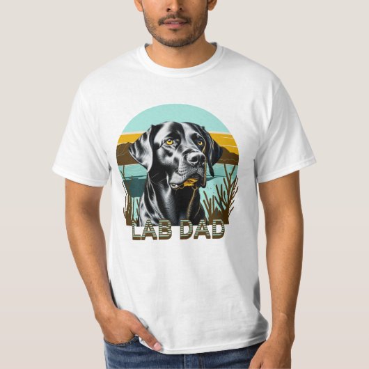 Black Labrador Retriever | Lab Pap T-shirt (Voorkant)