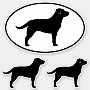 Black Labrador Retriever Lab Silhouettes Stickers