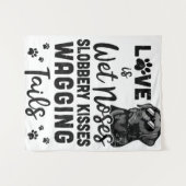 Black Labrador Retriever Love My Dog Gezegde Quott Wandkleed (Voorkant (horizontaal))