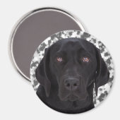 Black Labrador Retriever Magneet (Voorkant / Achterkant)