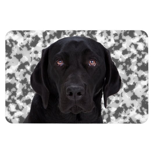 Black Labrador Retriever Magneet (Horizontaal)