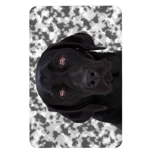 Black Labrador Retriever Magneet (Verticaal)