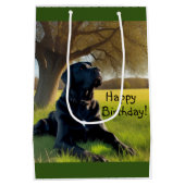 Black Labrador Retriever Medium Cadeauzakje (Achterkant)