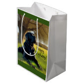 Black Labrador Retriever Medium Cadeauzakje (Achterkant Gekanteld)