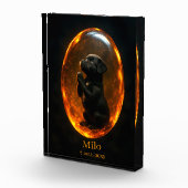 Black Labrador Retriever Memorial  Photo Block Fotoblokken (Rechts)