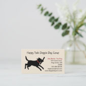 Black Labrador Retriever met tick Visitekaartje (Staand voorkant)