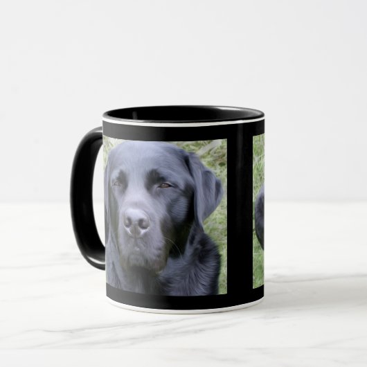 Black Labrador Retriever Mok (Voorkant links)