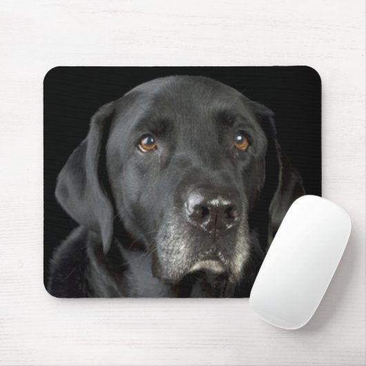 Black Labrador Retriever Mousepad Muismat (Met muis)