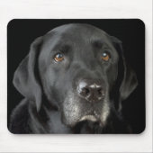 Black Labrador Retriever Mousepad Muismat (Voorkant)