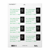 Black Labrador Retriever Naam Adres Label (Full Sheet)