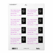 Black Labrador Retriever Naam Adres Label (Full Sheet)