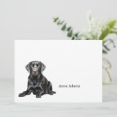 Black Labrador Retriever Note Card Bedankkaart (Staand voorkant)