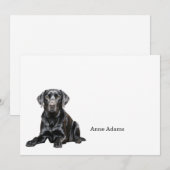 Black Labrador Retriever Note Card Bedankkaart (Voorkant / Achterkant)