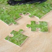 Black Labrador Retriever op gras Legpuzzel (Zijkant)