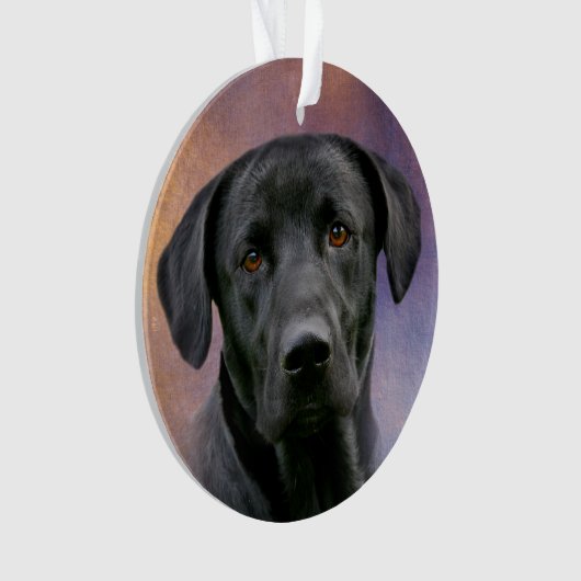 Black Labrador Retriever Ornament (voorkant)
