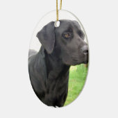 Black Labrador Retriever Ornament (Links)