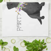 Black Labrador Retriever Party Theedoek (Gevouwen)