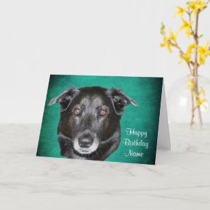 Black Labrador Retriever Personaliseer Birthday Ka Kaart