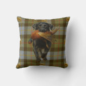 Black Labrador Retriever & Pheasant throw cushion Kussen (Achterkant)