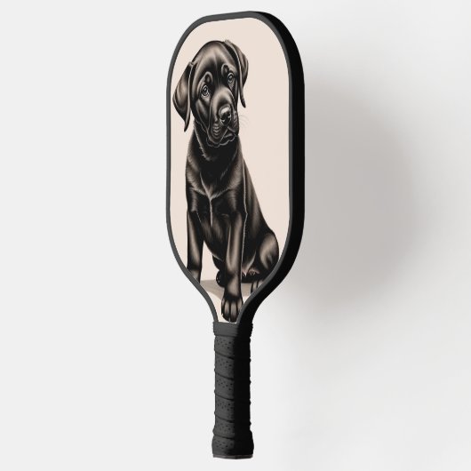 Black Labrador Retriever Pickleball Paddle (Links)