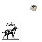Black Labrador Retriever print aangepaste naam Rubberstempel (Gestempeld)