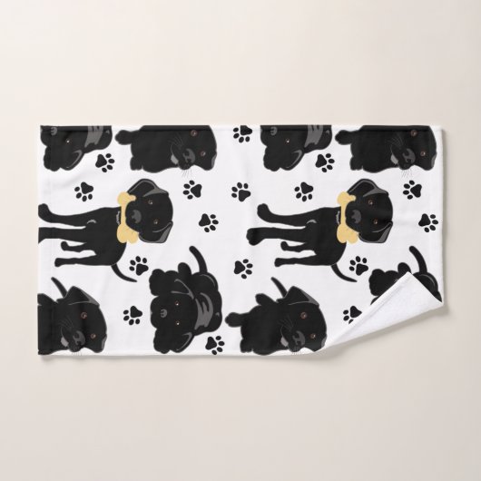 Black Labrador Retriever Puppies Bad Handdoek (Handdoek)