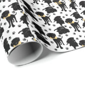 Black Labrador Retriever Puppies Cadeaupapier (Rol Hoek)