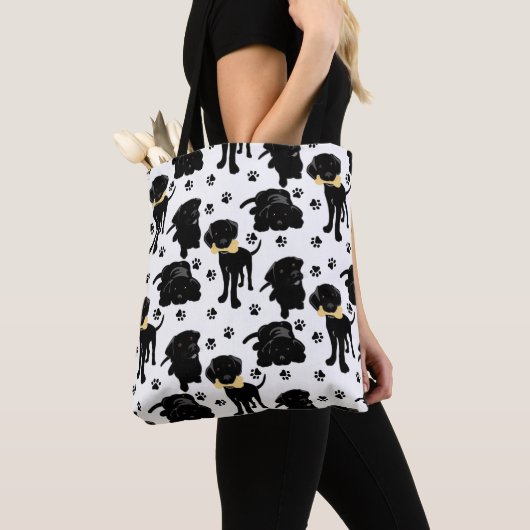 Black Labrador Retriever Puppies Tote Bag (Dichtbij)
