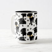 Black Labrador Retriever Puppies Tweekleurige Koffiemok (Voorkant links)