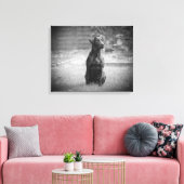 Black Labrador Retriever Puppy Canvas Afdruk (Insitu (Woonkamer))