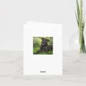 Black Labrador Retriever Puppy Dog Green Hallo Kaart (Achterkant)