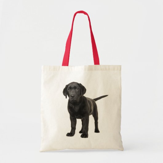 Black Labrador Retriever Puppy Dog Love Tote Bag (Voorkant)