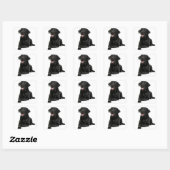 Black Labrador Retriever Puppy Dog Sticker / Seal (Vel)