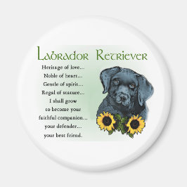 Black Labrador Retriever Puppy Gifts Magneet