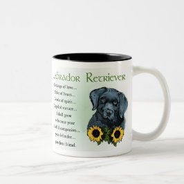 Black Labrador Retriever Puppy Gifts Tweekleurige Koffiemok