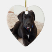Black Labrador Retriever Puppy Keramisch Ornament (Rechts)