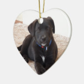 Black Labrador Retriever Puppy Keramisch Ornament (Links)