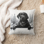 Black Labrador Retriever puppy T-Shirt Kussen (Deken)